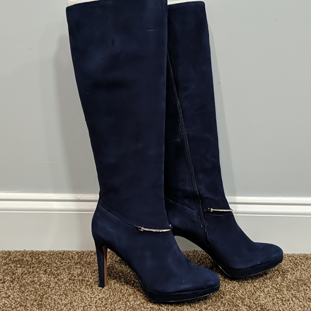 Nine West Navy Suede Boots